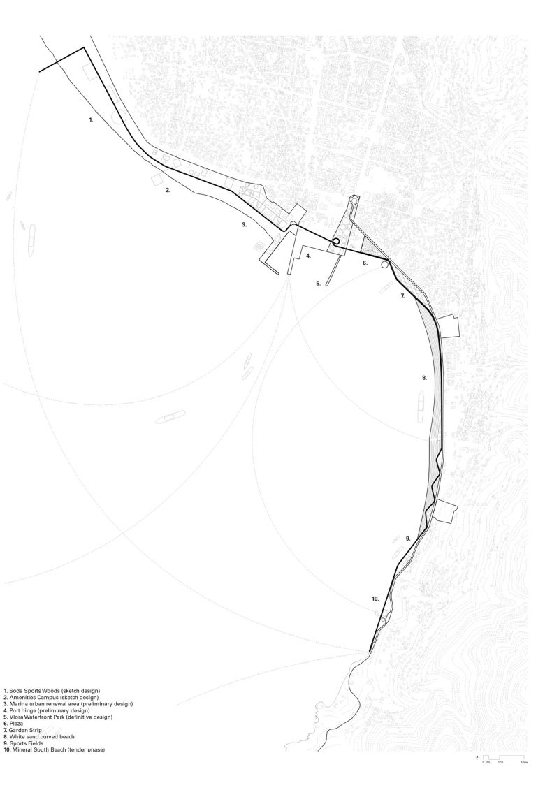 182 Waterfront Promenade Vlora Masterplan 30000