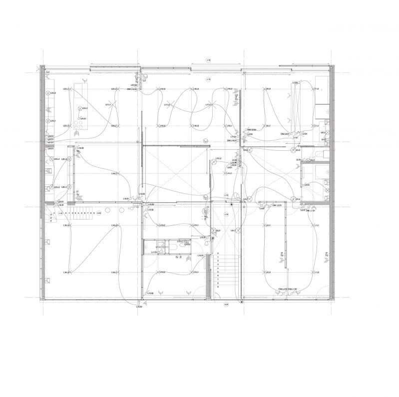 068 House In Hoeilaart Tecnical Plan 1 75 Without Text